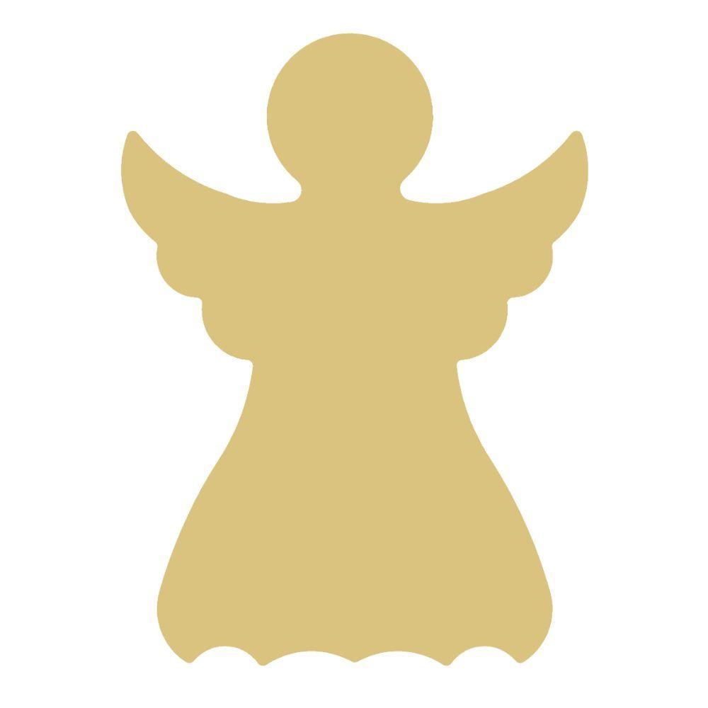 Basic Shape Angel With Wings MDF Cutout Silhouette - Unfinished For DIY