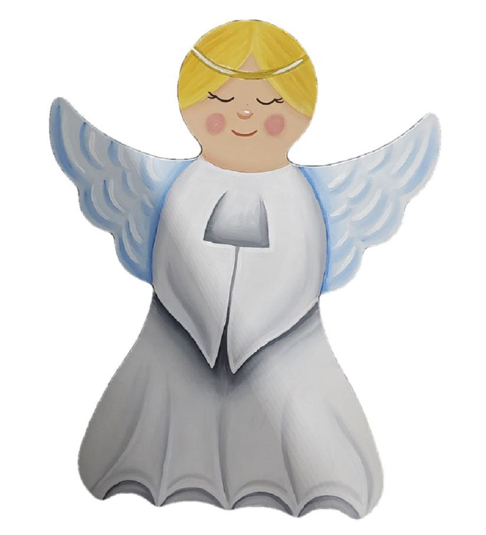 Basic Shape Angel With Wings MDF Cutout Silhouette - Unfinished For DIY