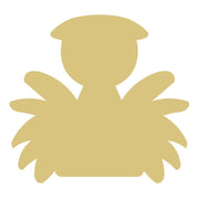 Basic Shape Angel MDF Cutout Silhouette Style 6 - Unfinished For DIY