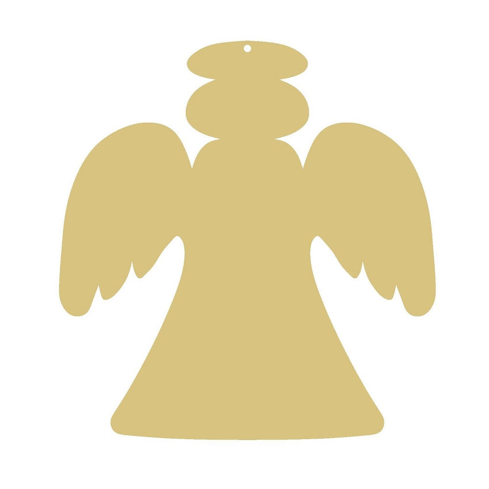 Basic Shape Angel MDF Cutout Angel Silhouette - Unfinished For DIY