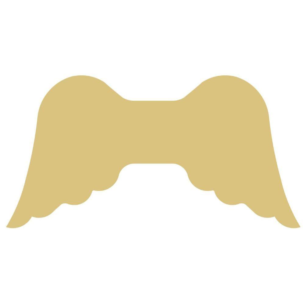 Basic Shape Angel Wings MDF Cutout Silhouette Style 1 - Unfinished For DIY