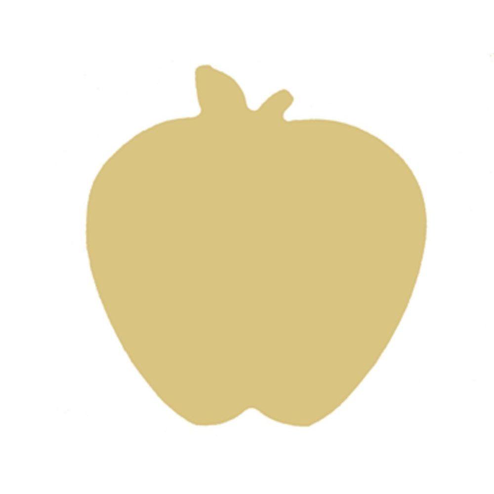Basic Shape Apple MDF Cutout Silhouette Style 1 - Unfinished For DIY