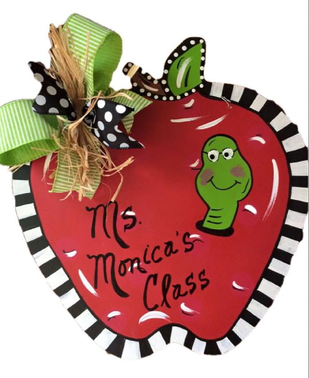 Basic Shape Apple MDF Cutout Silhouette Style 1 - Unfinished For DIY