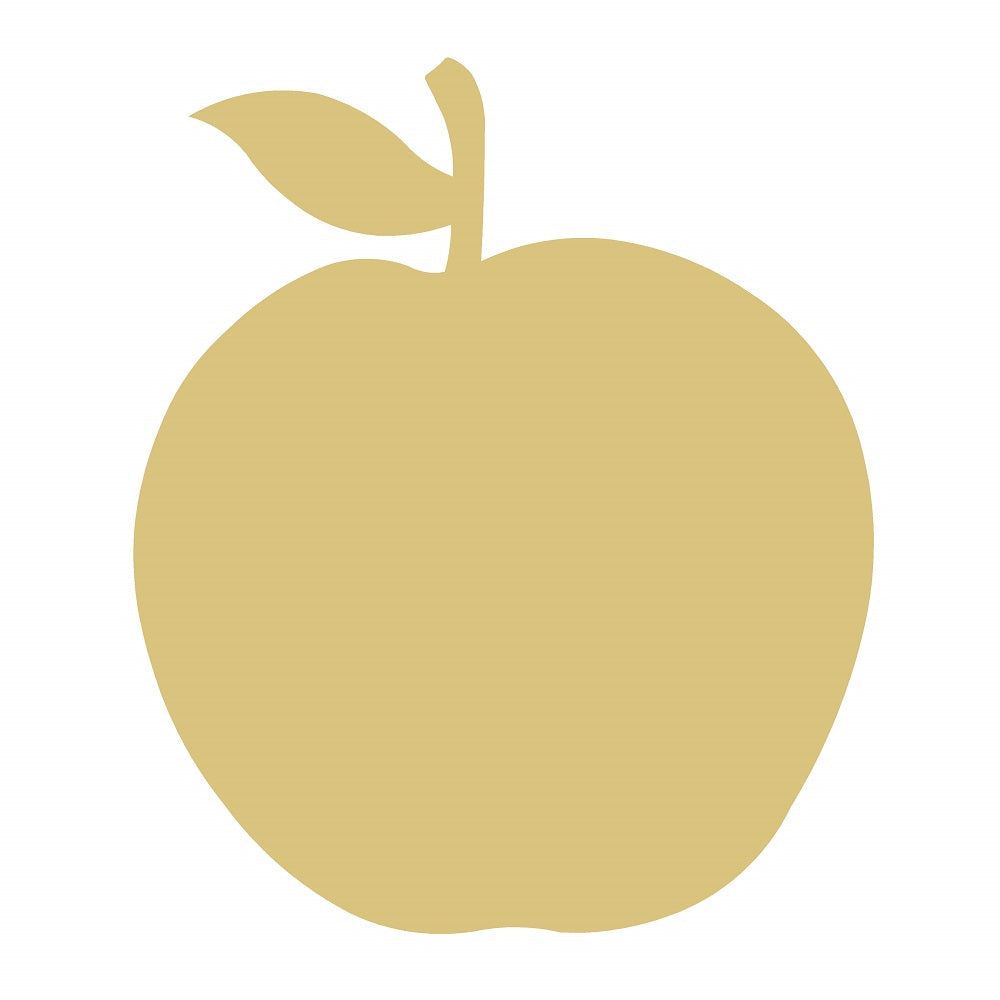 Basic Shape Apple MDF Cutout Silhouette - Unfinished For DIY