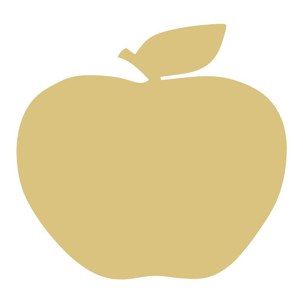Basic Shape Apple MDF Cutout Silhouette Style 4 - Unfinished For DIY