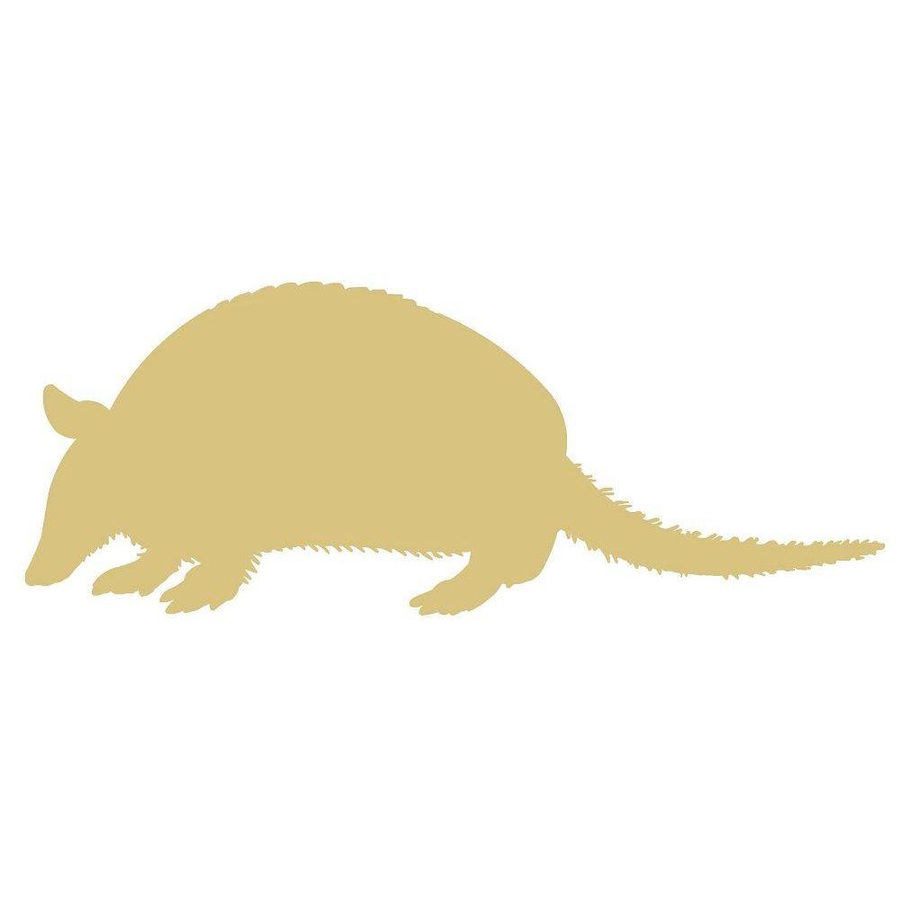 Basic Shape Armadillo MDF Cutout Silhouette - Unfinished For DIY