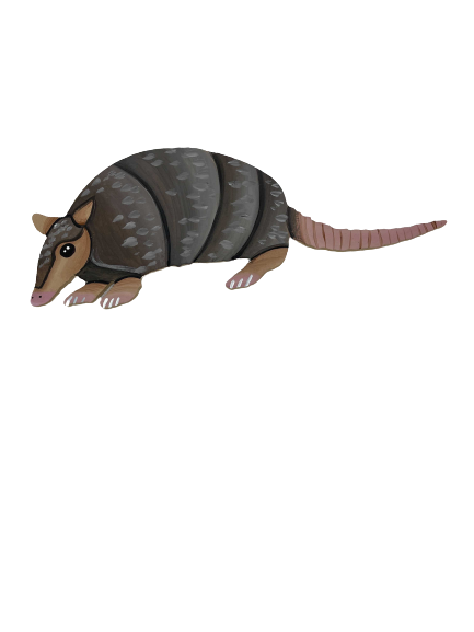Basic Shape Armadillo MDF Cutout Silhouette - Unfinished For DIY