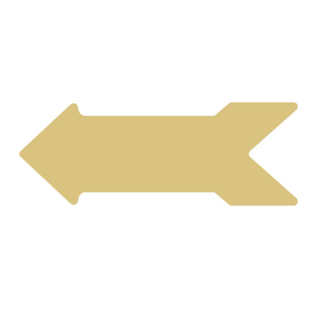 Basic Shape Arrow MDF Cutout Arrow Silhouette Style 3 - Unfinished For DIY