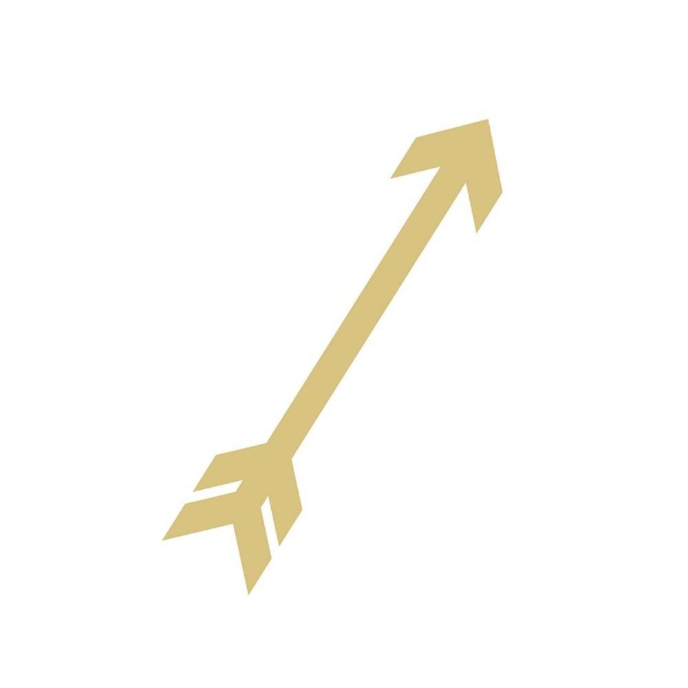 Basic Shape Arrow MDF Cutout Arrow Silhouette Style 4 - Unfinished For DIY
