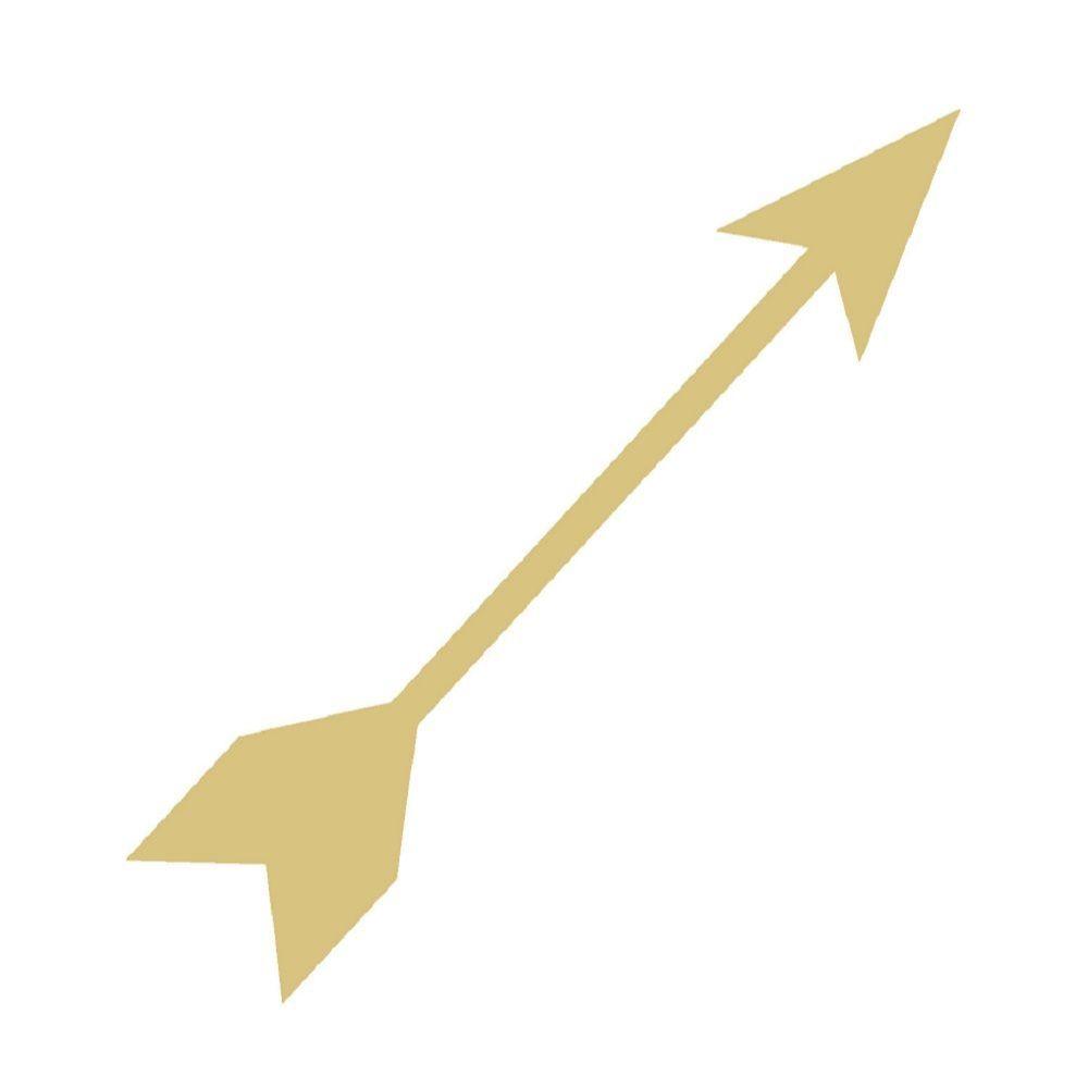 Basic Shape Arrow MDF Cutout Arrow Silhouette Style 5 - Unfinished For DIY