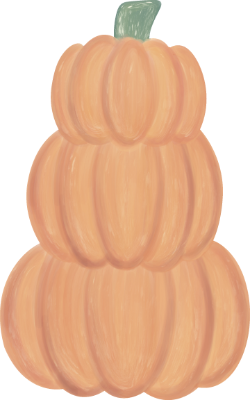 ARTISTICALLY SWEET ORANGE 3 STACKED PUMPKINS