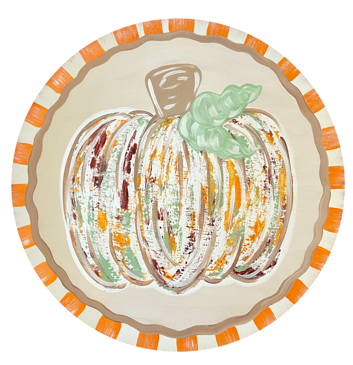 ARTISTICALLY SWEET PUMPKIN WITH ORANGE EDGE