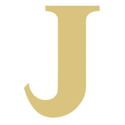 Basic Shape J MDF Cutout Monogram - Unfinished For DIY