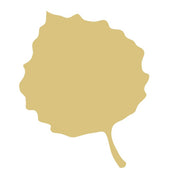 Basic Shape Aspen Leaf MDF Cutout Silhouette Style 1 - Unfinished For DIY
