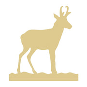 Basic Shape Antelope MDF Cutout With Base Silhouette - Unfinished For DIY