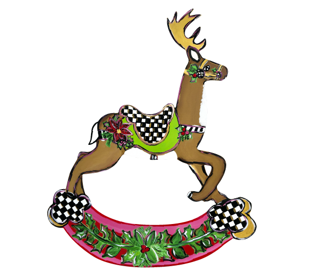 BLOOMIN AND BLESSED REINDEER ROCKER