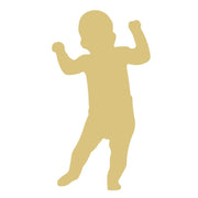 Basic Shape Baby MDF Cutout Silhouette Style 2 - Unfinished For DIY