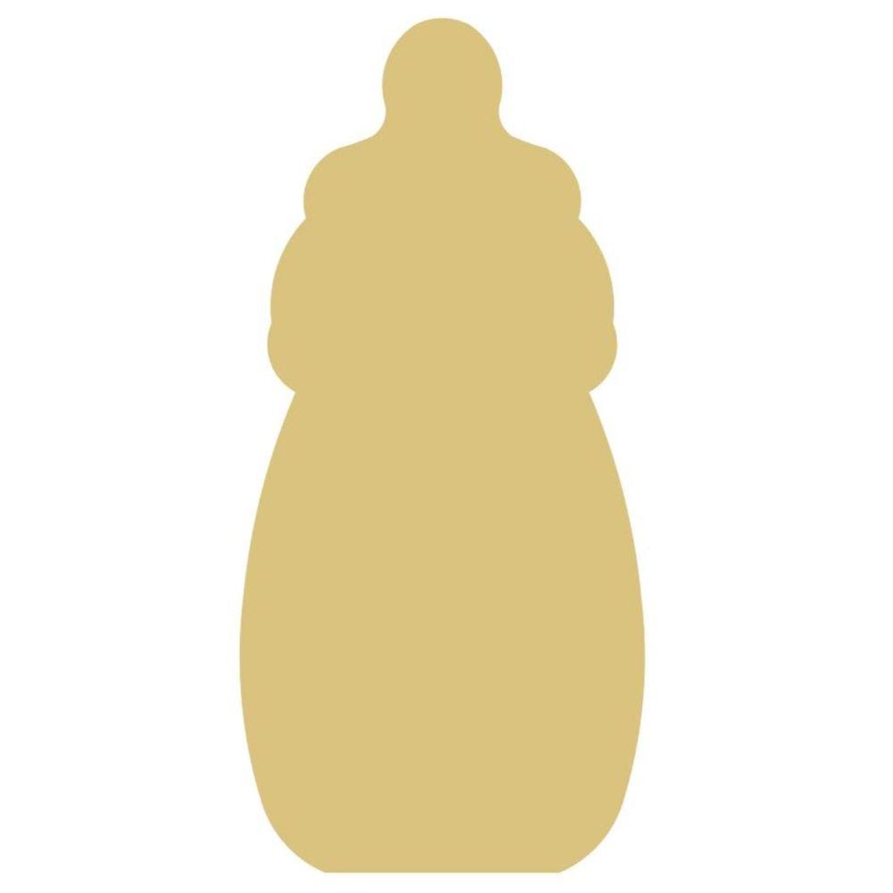 Basic Shape Baby Bottle MDF Cutout Silhouette - Unfinished For DIY