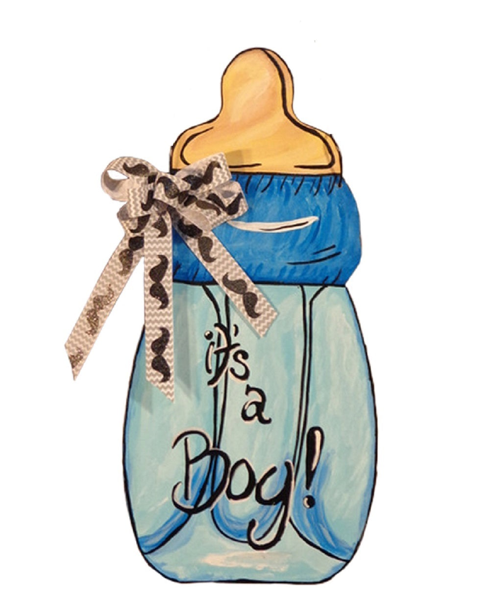 Basic Shape Baby Bottle MDF Cutout Silhouette - Unfinished For DIY