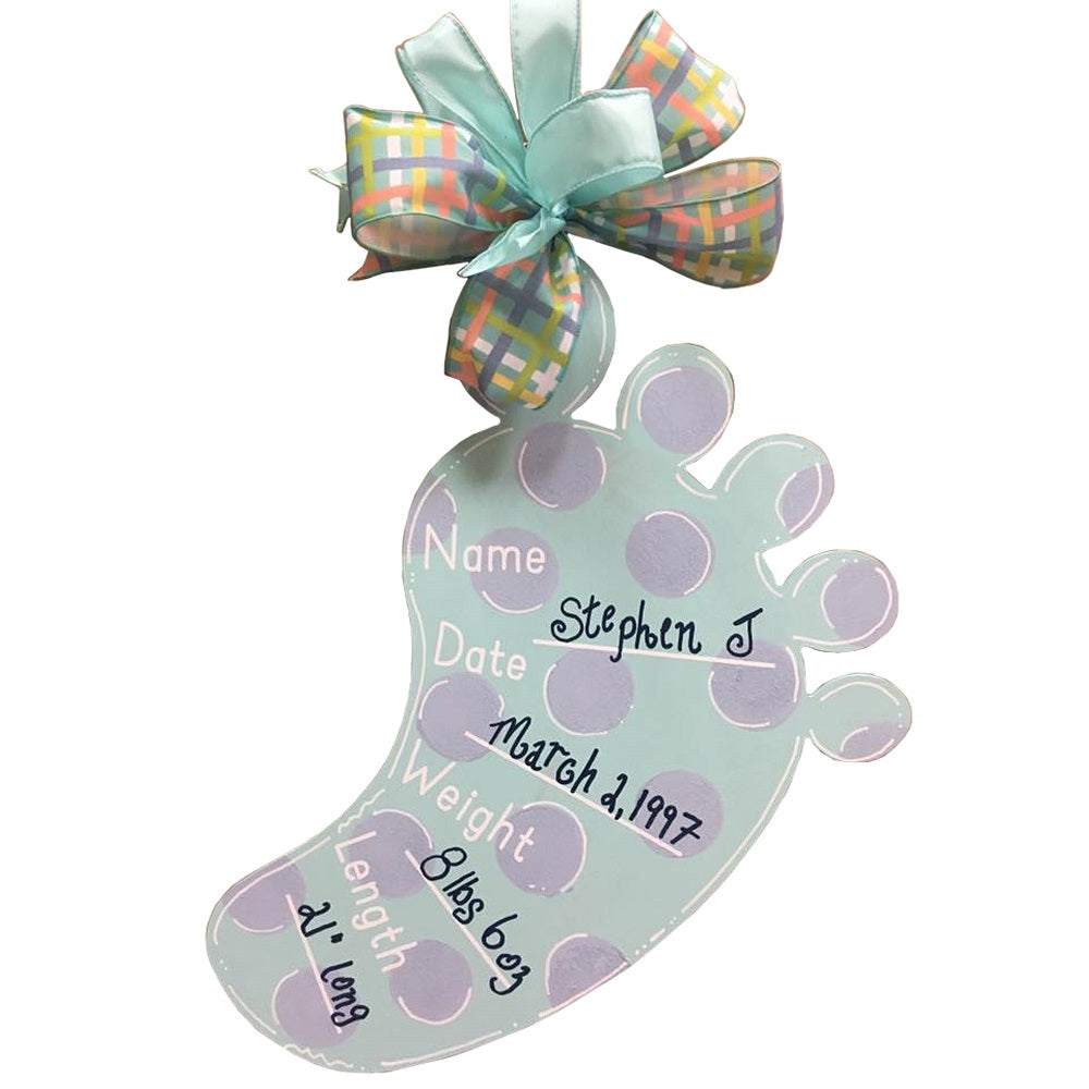 Basic Shape Foot MDF Cutout Baby Footprint - Unfinished For DIY