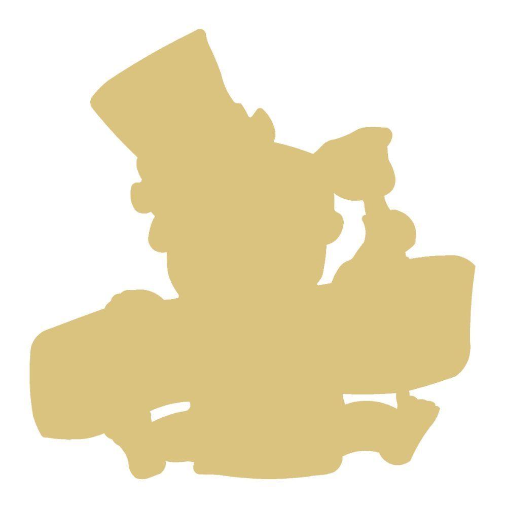 Basic Shape Baby New Year MDF Cutout New Year Silhouette - Unfinished For DIY