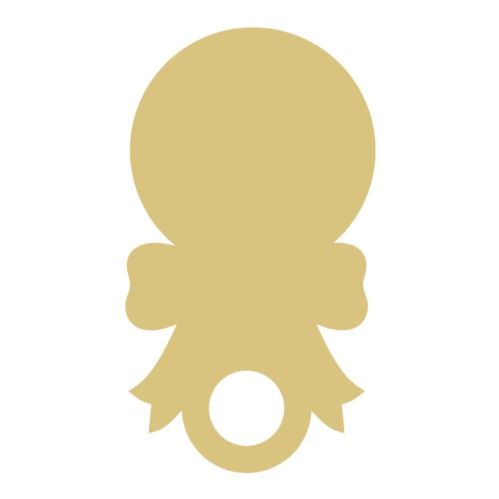 Basic Shape Rattle MDF Cutout Baby Rattle Silhouette - Unfinished For DIY