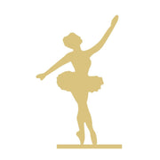 Basic Shape Ballerina MDF Cutout Ballet Silhouette - Unfinished For DIY