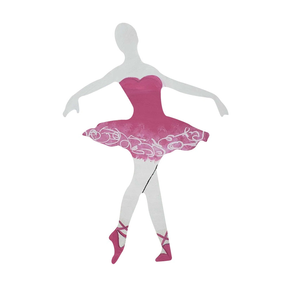 Basic Shape Ballerina MDF Cutout Silhouette Style 2 - Unfinished For DIY