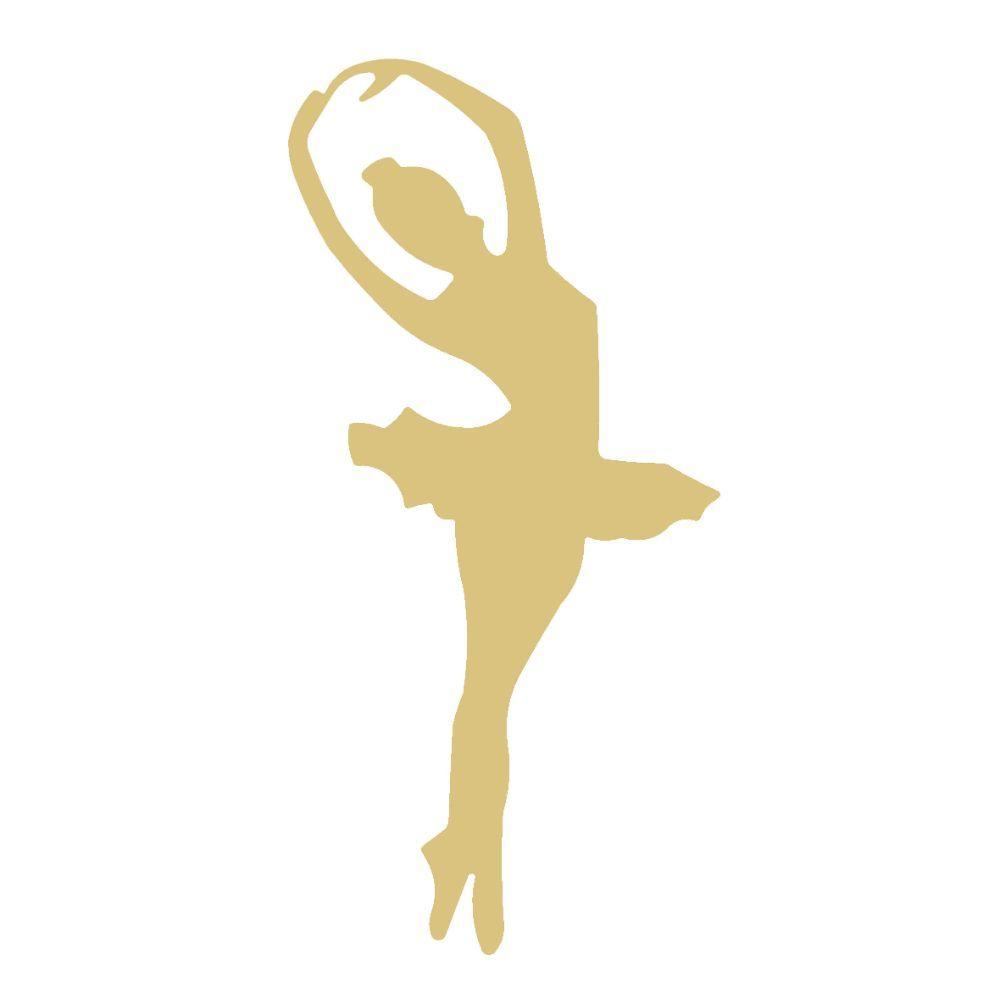 Basic Shape Ballerina MDF Cutout Silhouette Style 3 - Unfinished For DIY