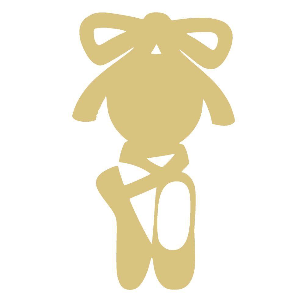 Basic Shape Ballerina MDF Cutout Silhouette Style 1 - Unfinished For DIY