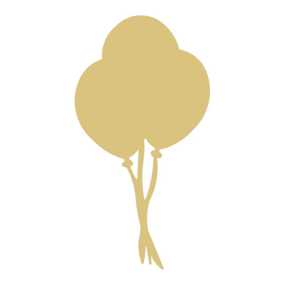 Basic Shape Balloon Trio MDF Cutout Silhouette - Unfinished For DIY