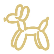 Basic Shape Balloon Dog  MDF Cutout Plain - Unfinished For DIY