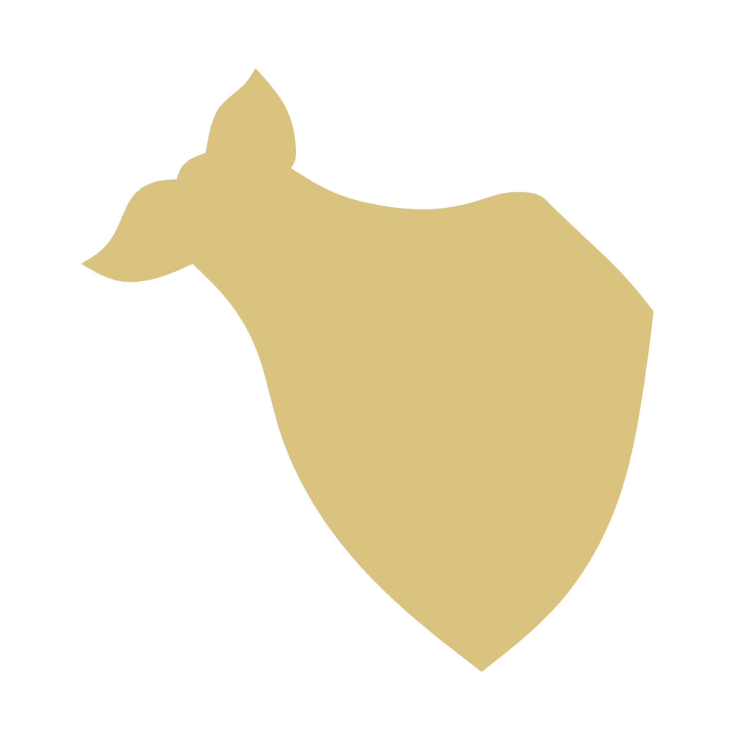 Basic Shape Interchangeable Goose Bandana MDF Cutout Plain - Unfinished For DIY