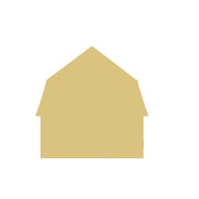 Basic Shape Barn MDF Cutout Farmhouse Silhouette - Unfinished For DIY