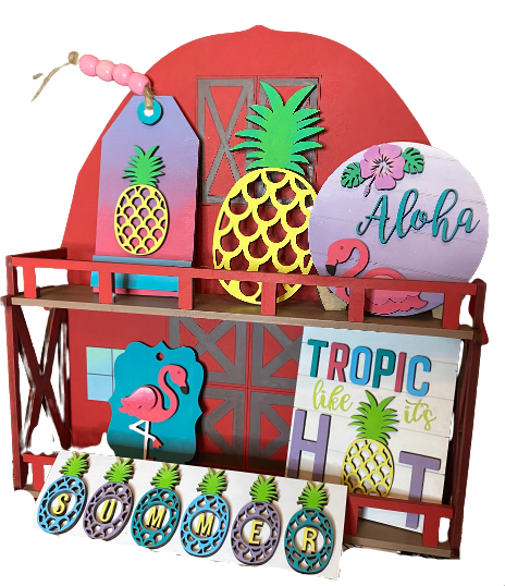 Beach Themed Barn Tray Kit