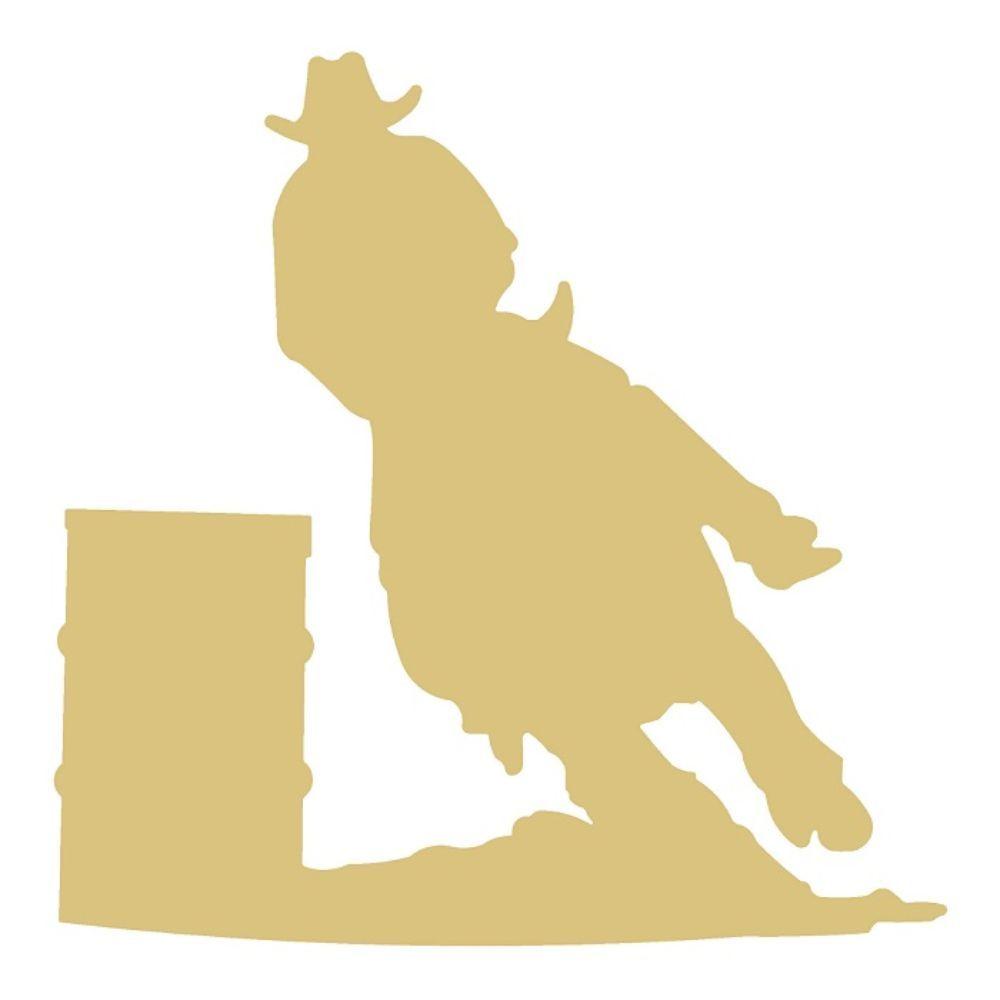 Basic Shape Barrel Racer MDF Cutout Rodeo Silhouette - Unfinished For DIY