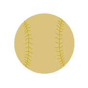 Design By Line Round MDF Cutout Baseball Stitch Pattern - Unfinished For DIY
