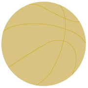Design By Line Round MDF Cutout Basketball - Unfinished For DIY