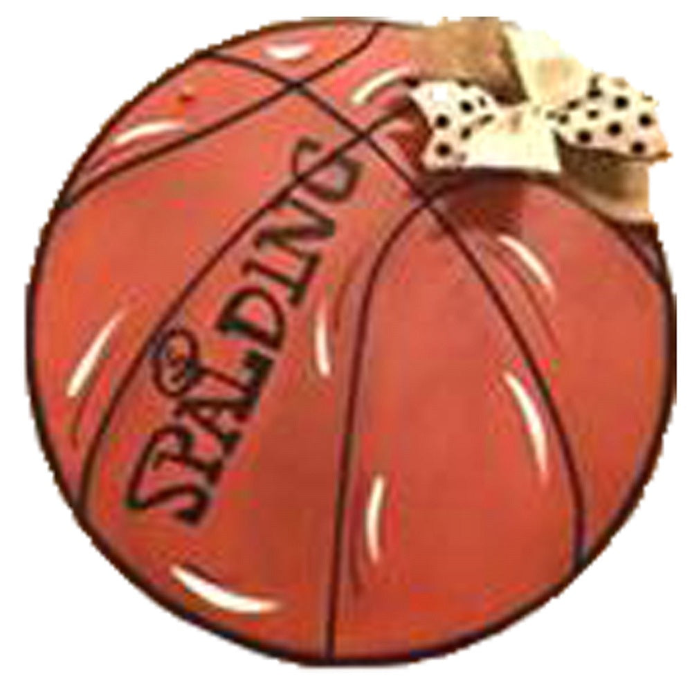 Design By Line Round MDF Cutout Basketball - Unfinished For DIY