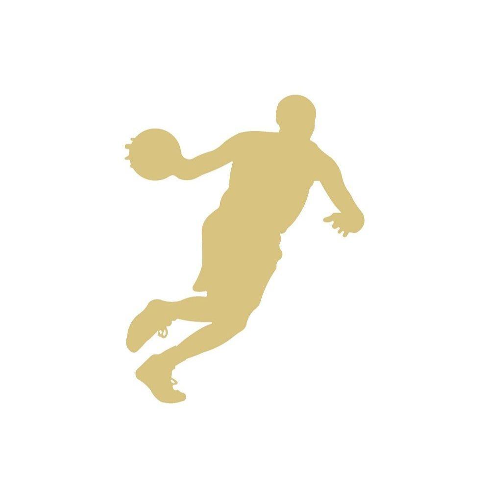 Basic Shape Running Basketball Player MDF Cutout - Unfinished For DIY