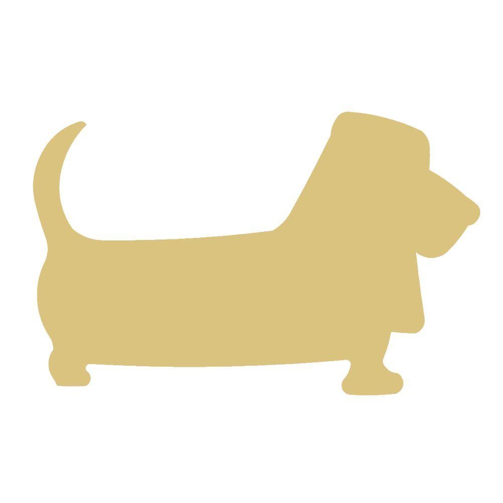 Basic Shape Basset Hound MDF Cutout Dog Silhouette - Unfinished For DIY