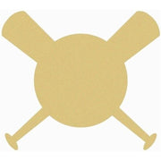 Basic Shape Bat and Baseball MDF Cutout - Unfinished For DIY