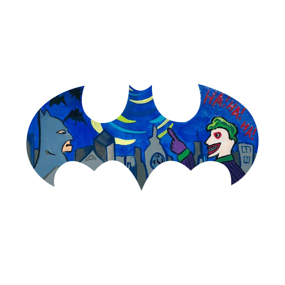 Basic Shape Batman Logo MDF Cutout Batman Emblem - Unfinished For DIY