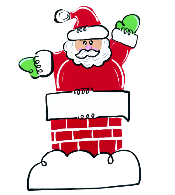 BE BLESSED CREATIONS SANTA IN CHIMNEY