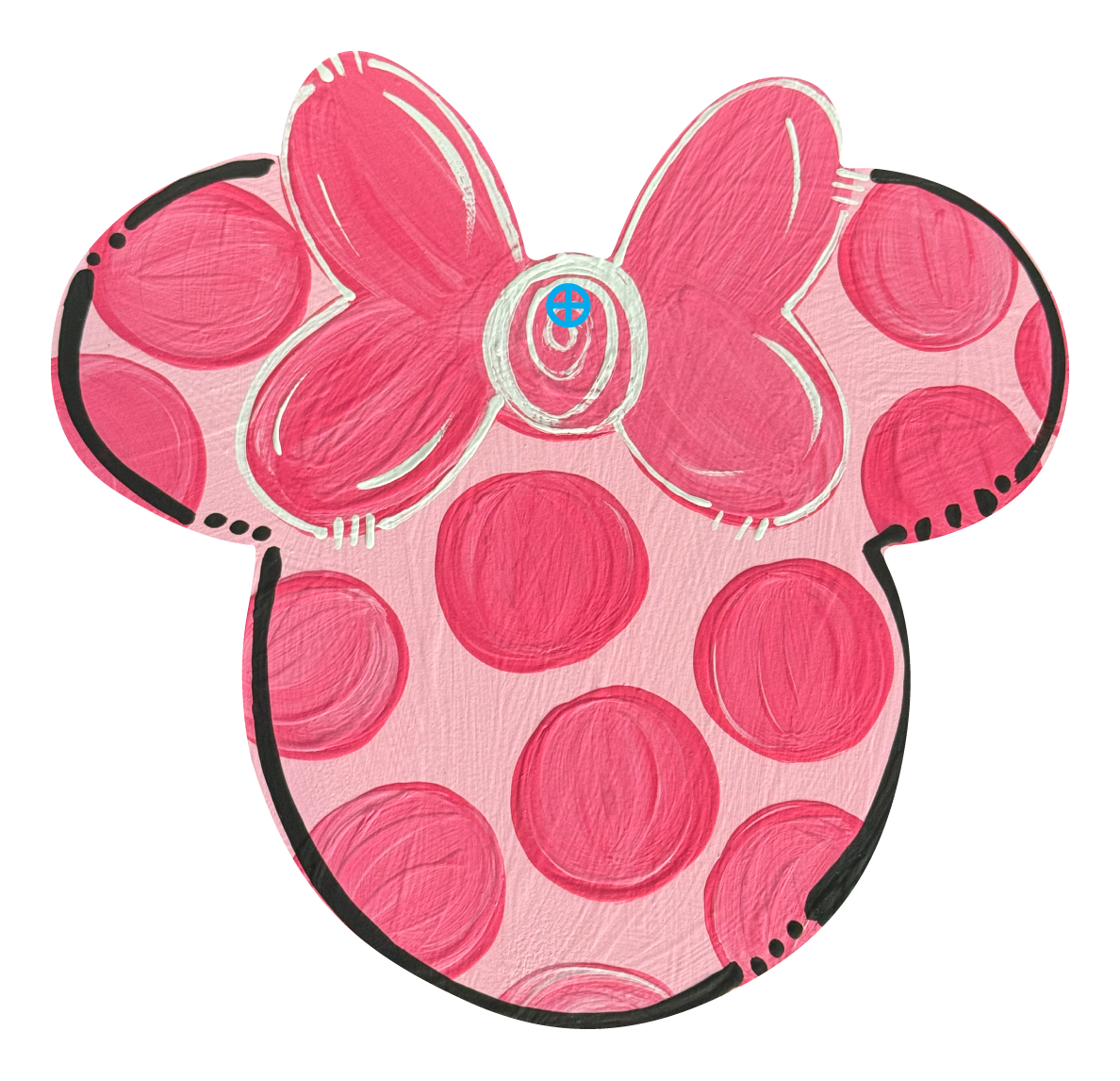 BE BLESSED CREATIONS PINK CIRCLE WITH PINK RIBBON