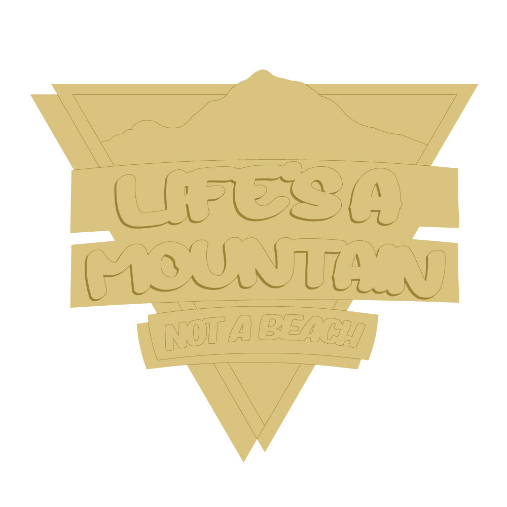 BC 3D Triangle Unfinished Wood Cutout Style 1