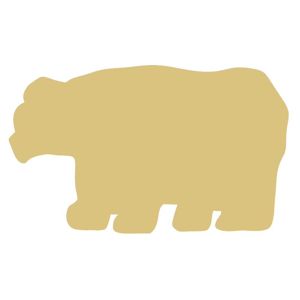 BC Custom Bear Unfinished Wood Cutout Style 1