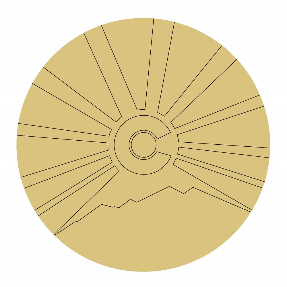 BC Colorado Design By Lines Unfinished Wood Cutout Style  2