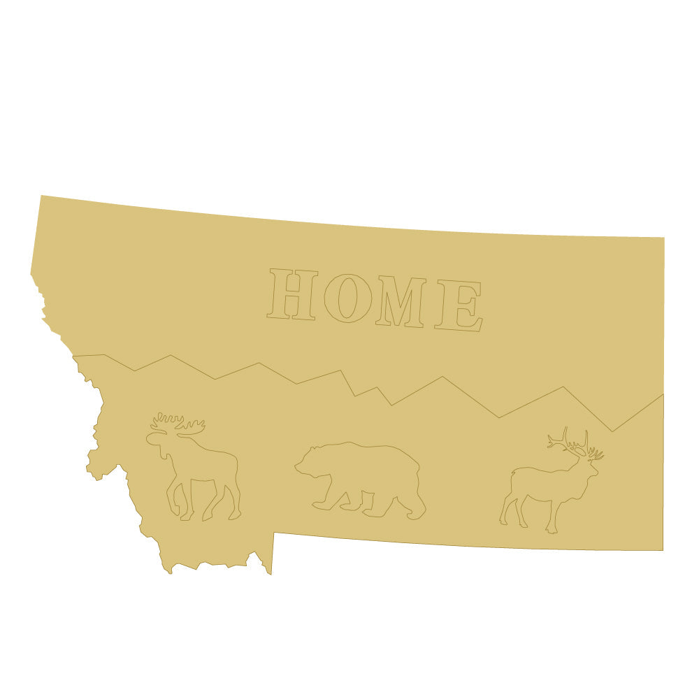 BC Montana Design By Lines Unfinished Wood Cutout Style  1