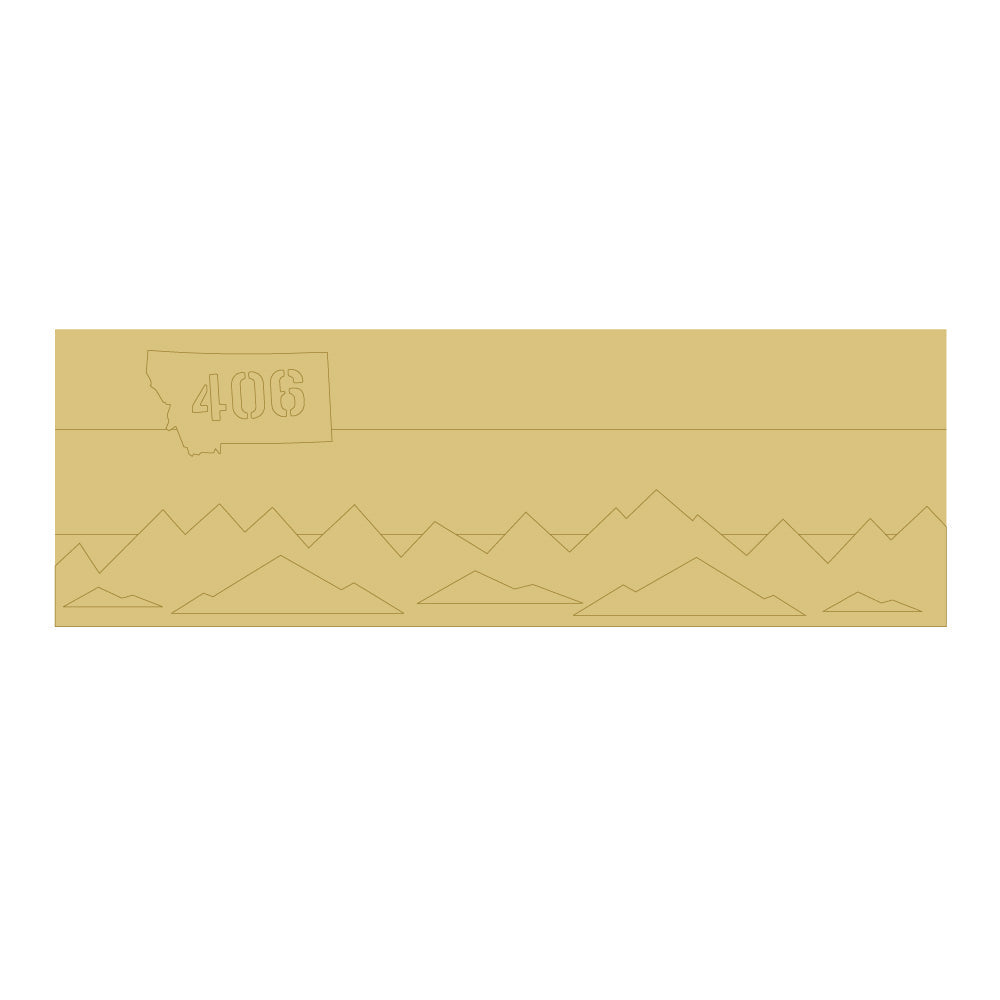 BC Rectangle Montan Design By Lines Unfinished Wood Cutout Style 1
